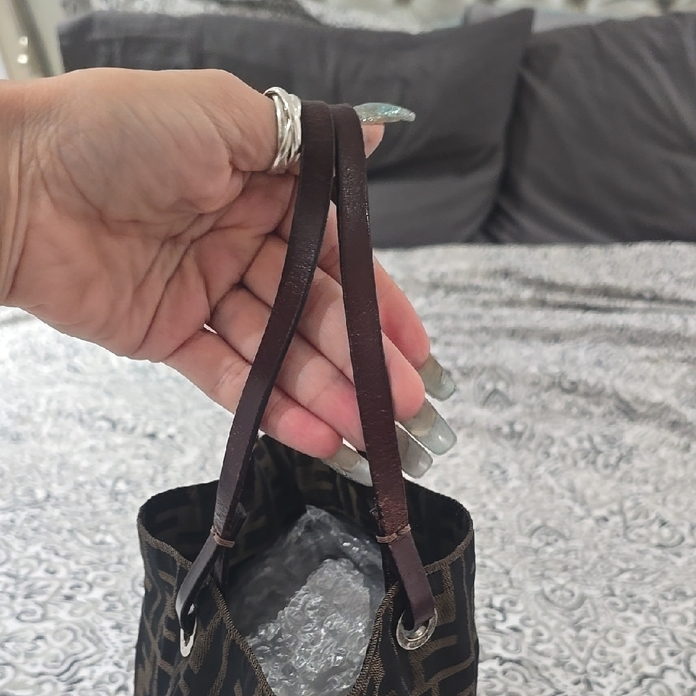 Fendi Brown and Black Tote Bag - Picture 6 of 13